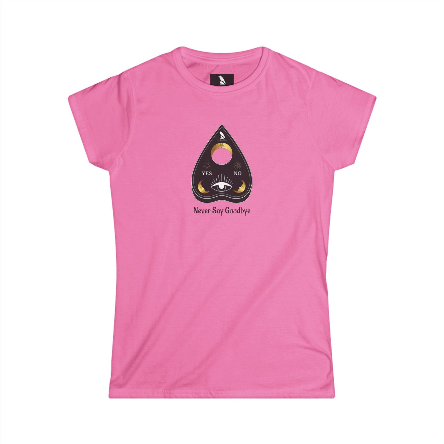 "Never Say Goodbye" Ouija Planchette Women's Softstyle Tee by Pale Raven Official