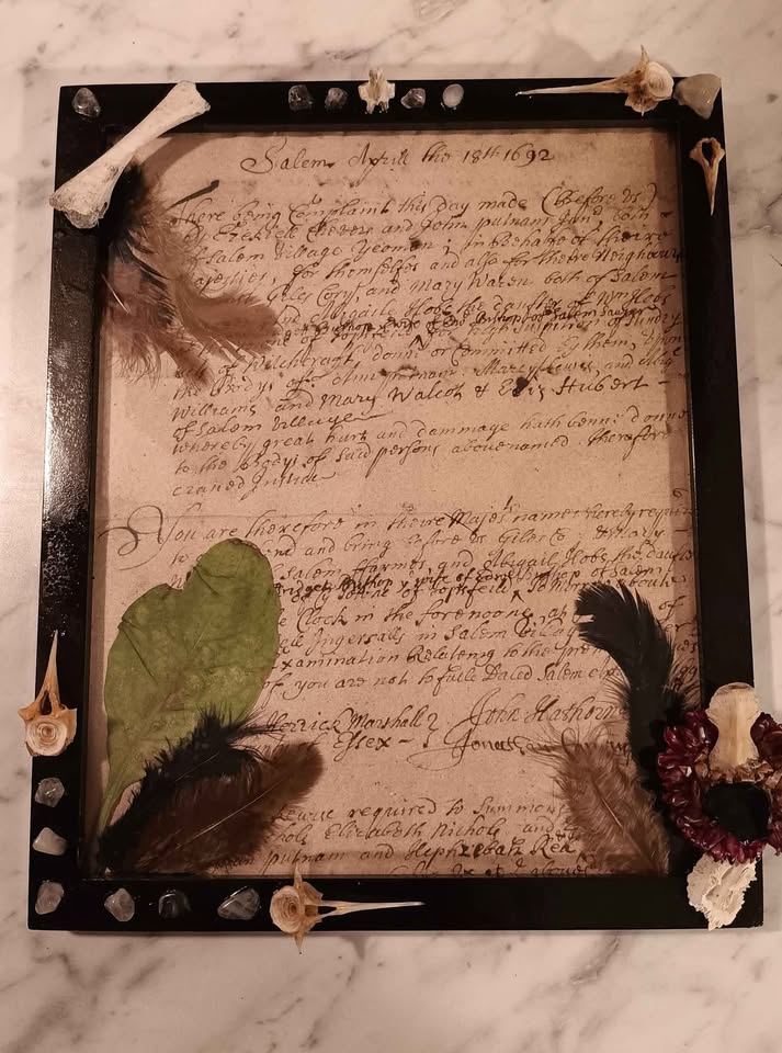 π€π± STUNNING SALEM WITCH TRIALS REPLICA - ARTISAN CRAFTED SPIRITUAL PIECE π« Belladonna Collection