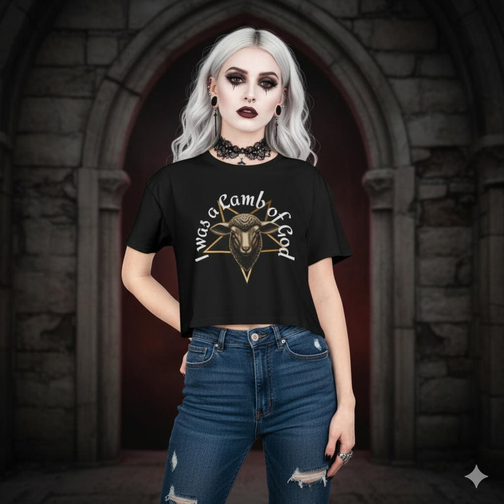 I Was a Lamb of God - Satanist Women's Crop Tee